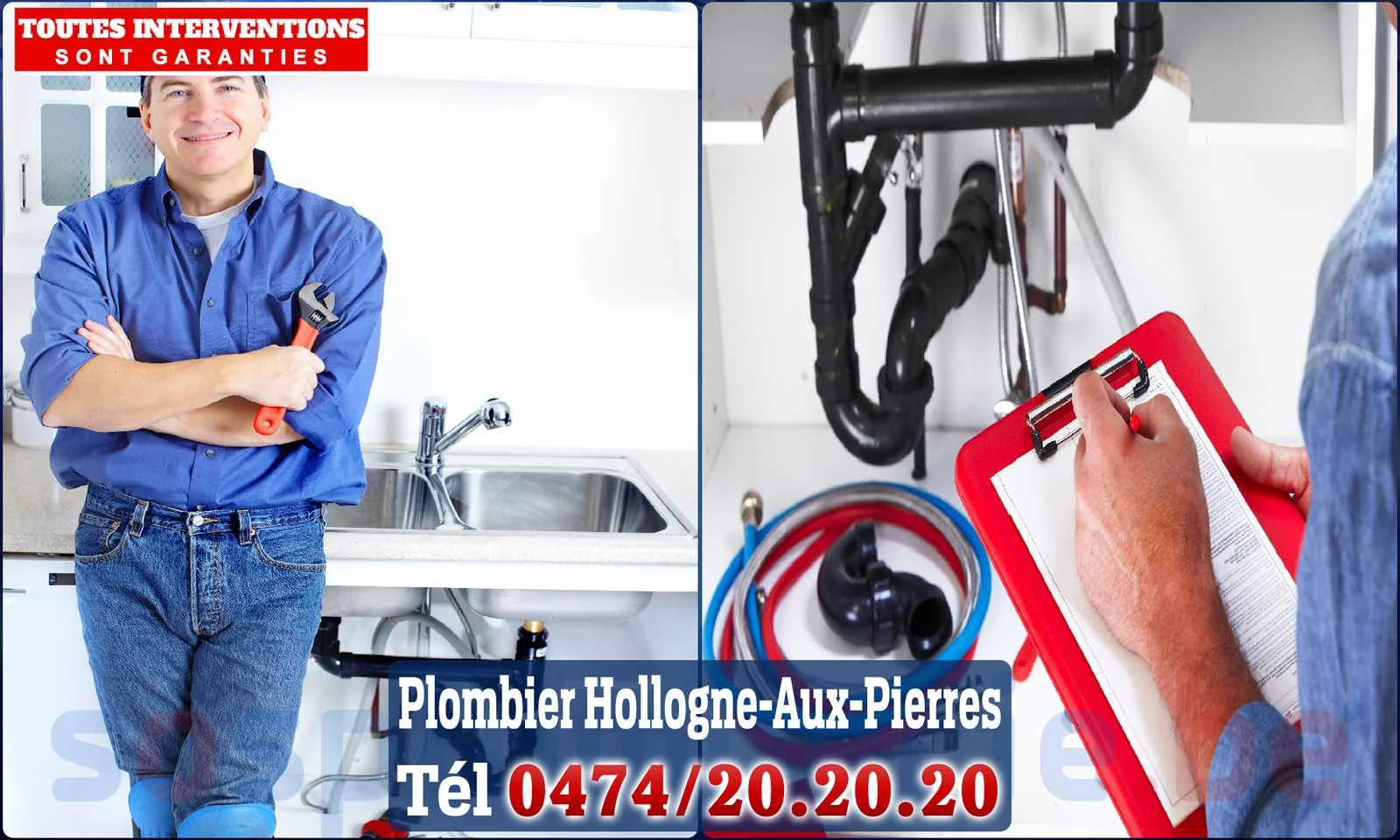 SOS Plomberie - Plombier Hollogne-aux-Pierres pour installation et
                    réparation