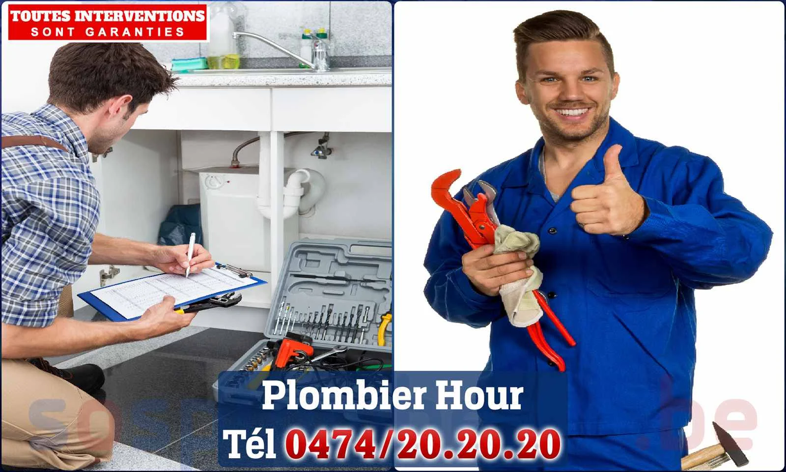 SOS Plomberie - Plombier Hour pour installation et
                    réparation