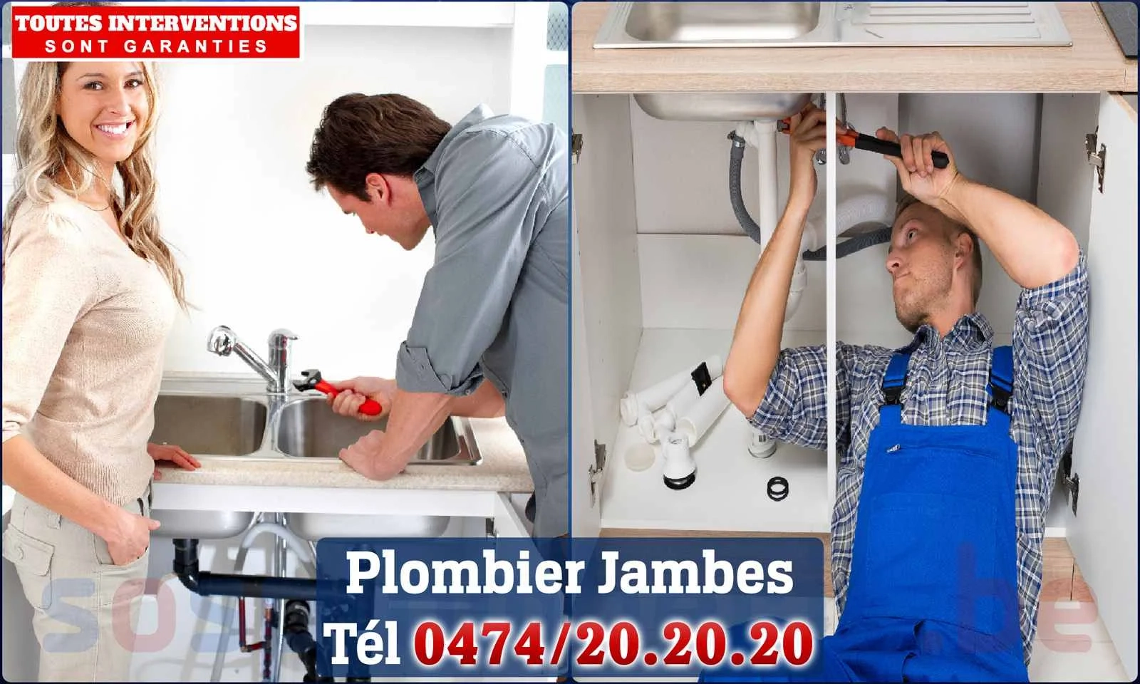 SOS Plomberie - Plombier Jambes pour installation et
                    réparation