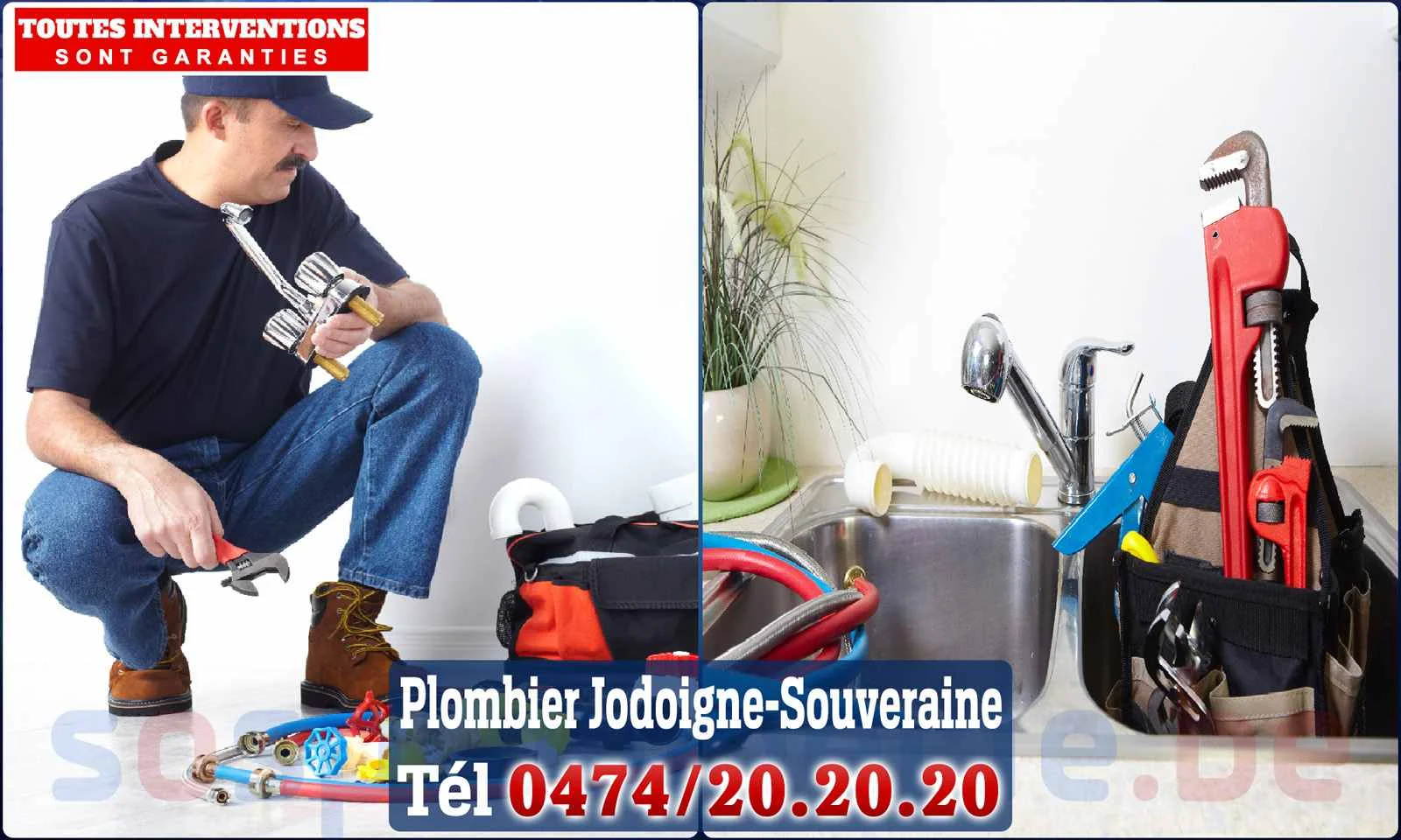 SOS Plomberie - Plombier Jodoigne-Souveraine pour installation et
                    réparation