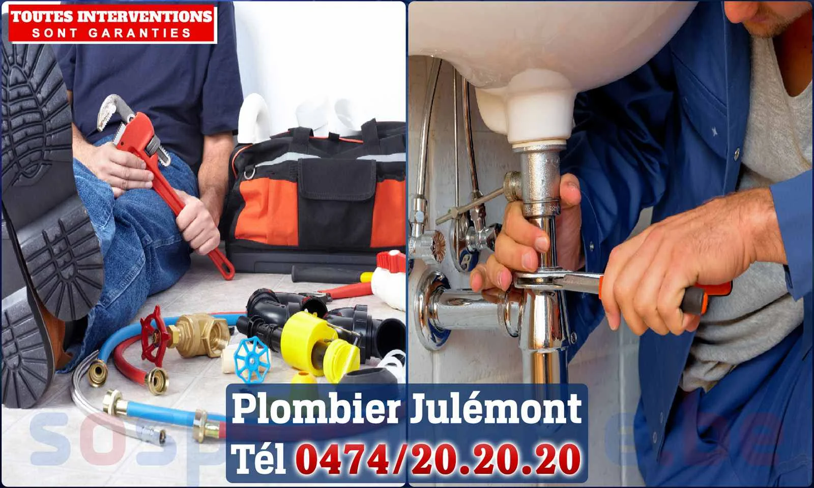 SOS Plomberie - Plombier Julémont pour installation et
                    réparation