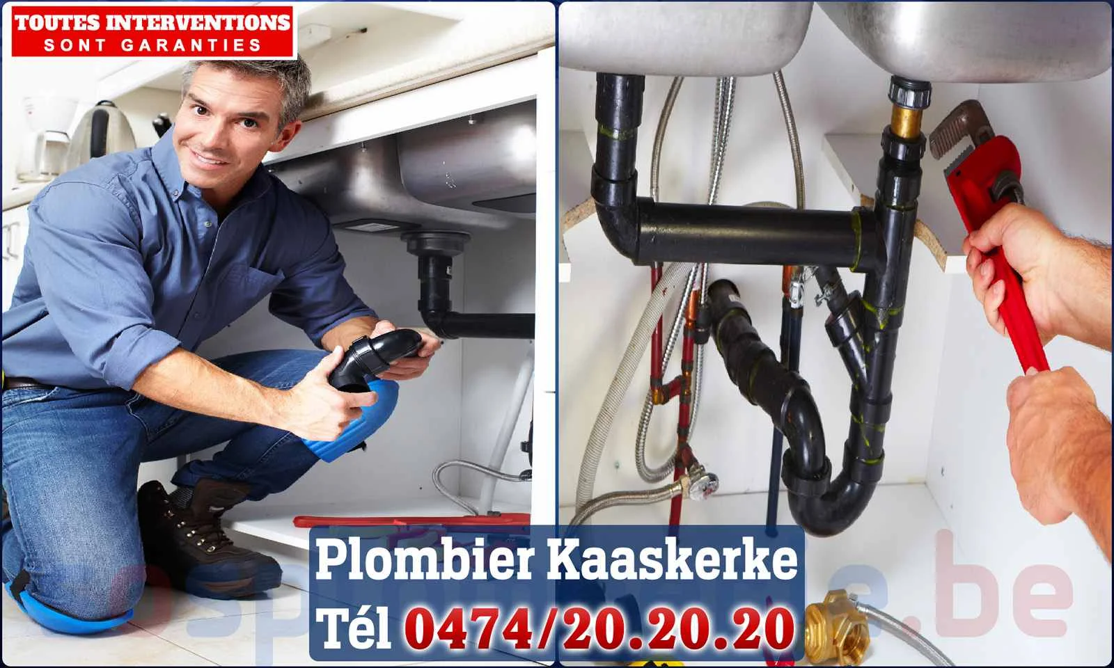 SOS Plomberie - Plombier Kaaskerke pour installation et
                    réparation