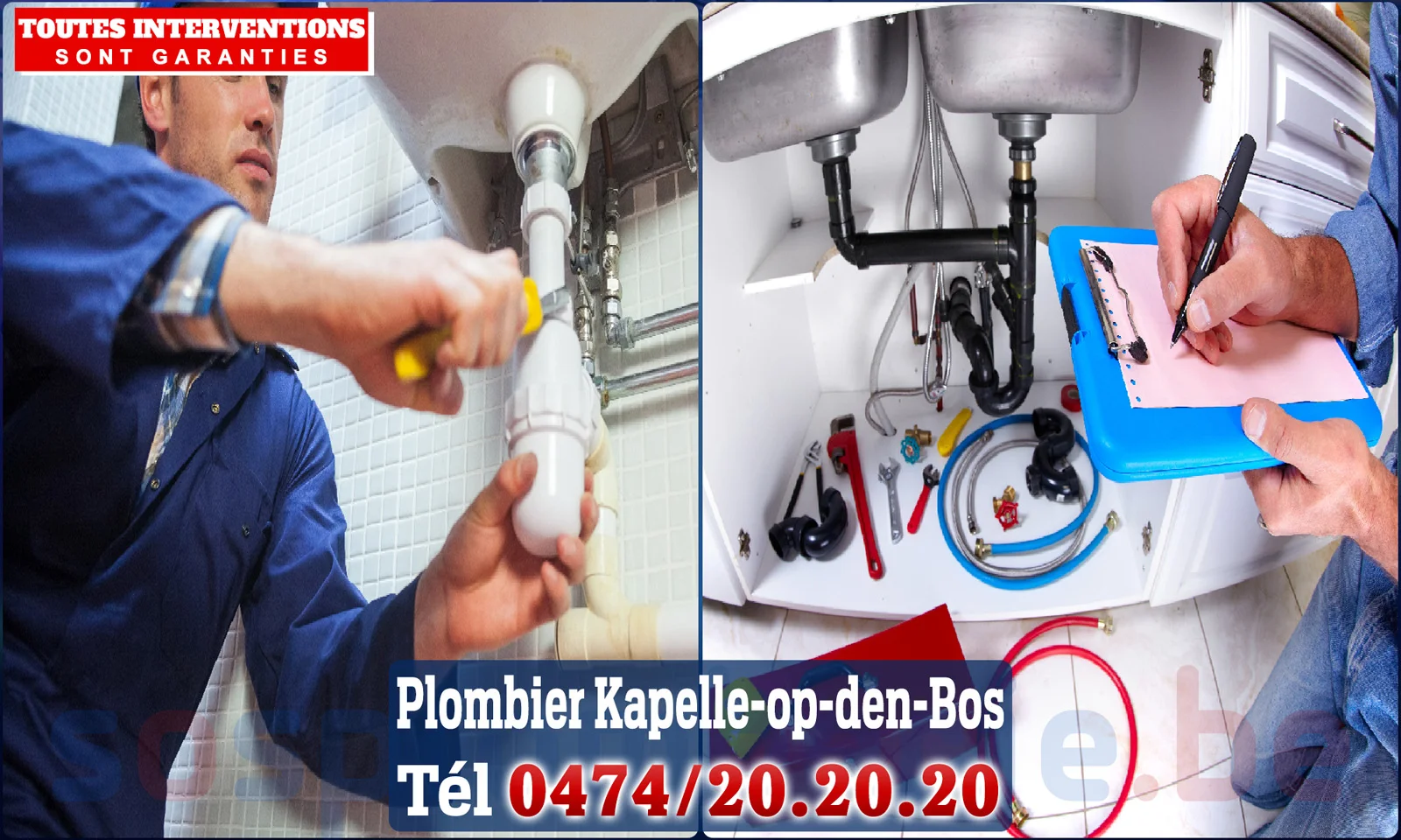 SOS Plomberie - Plombier Kapelle-op-den-Bos pour installation et réparation