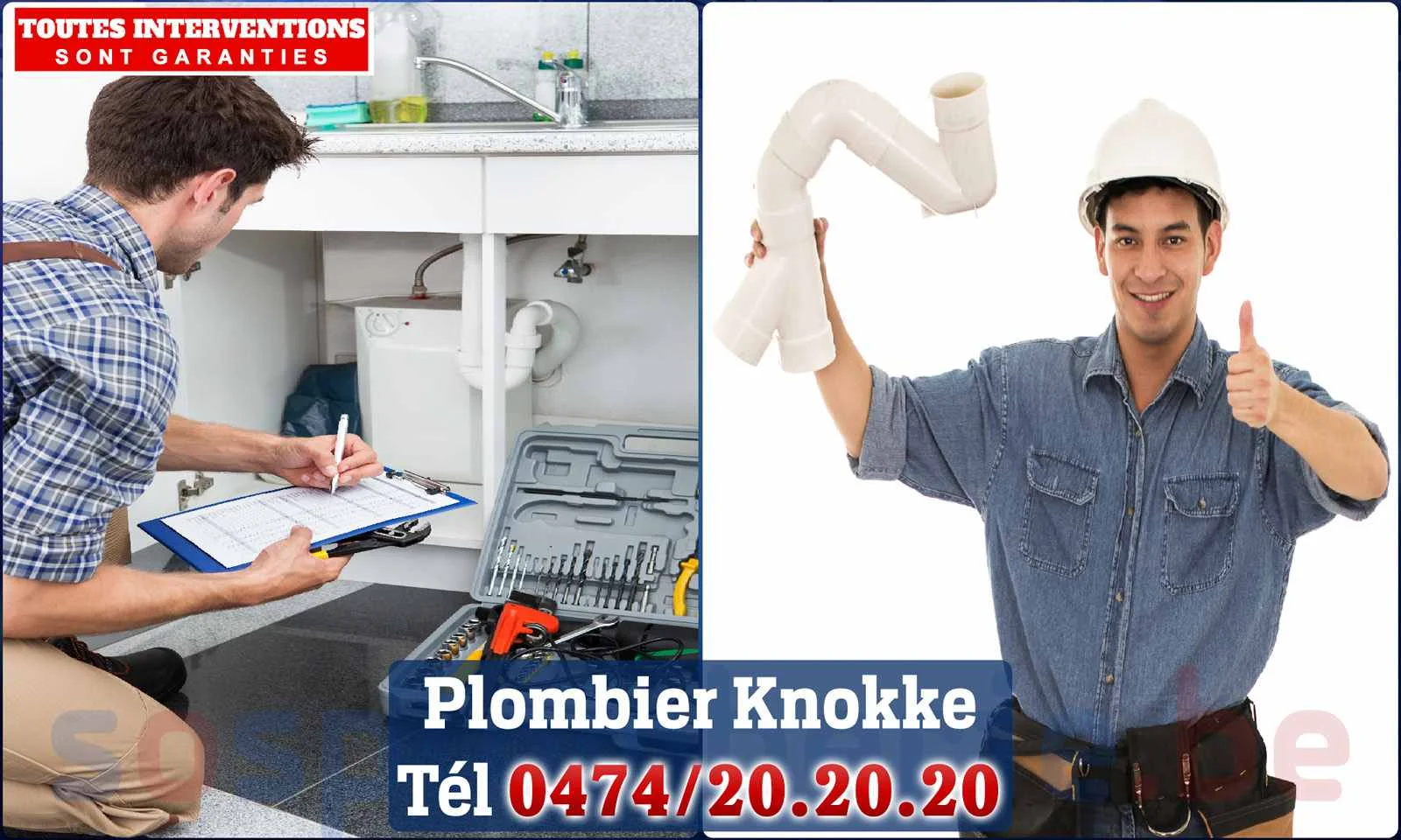SOS Plomberie - Plombier Knokke pour installation et
                    réparation