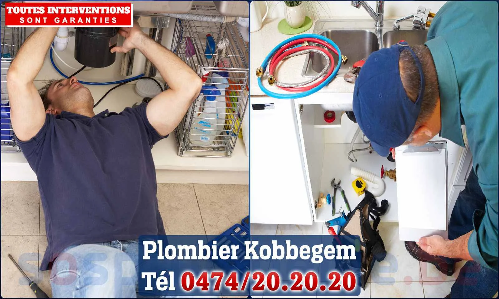 SOS Plomberie - Plombier Kobbegem pour installation et
                    réparation