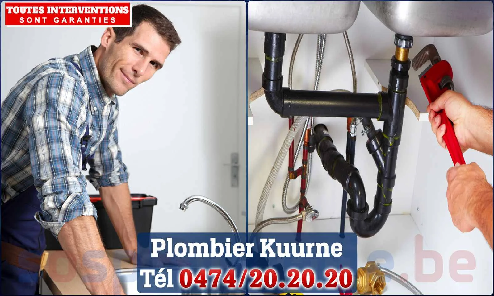 SOS Plomberie - Plombier Kuurne pour installation et réparation
