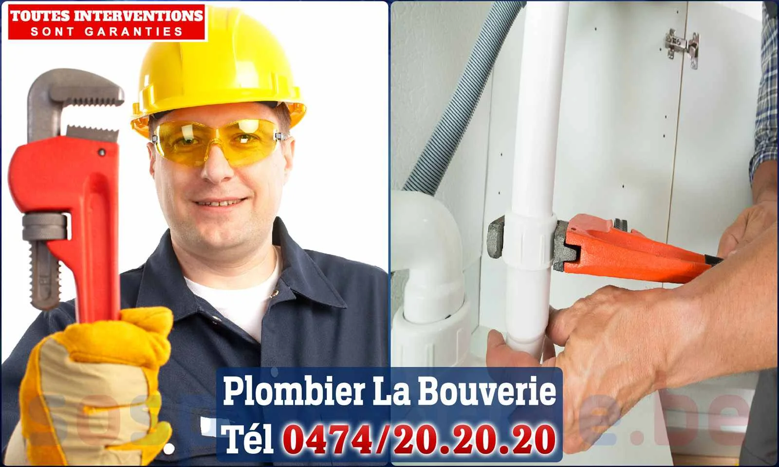 SOS Plomberie - Plombier La Bouverie pour installation et
                    réparation