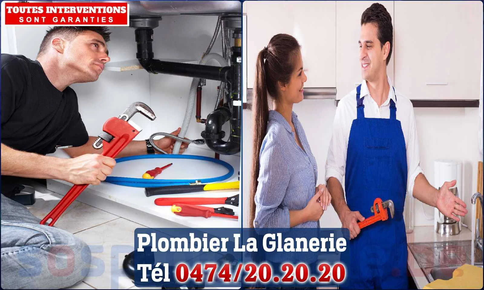 SOS Plomberie - Plombier La Glanerie pour installation et
                    réparation