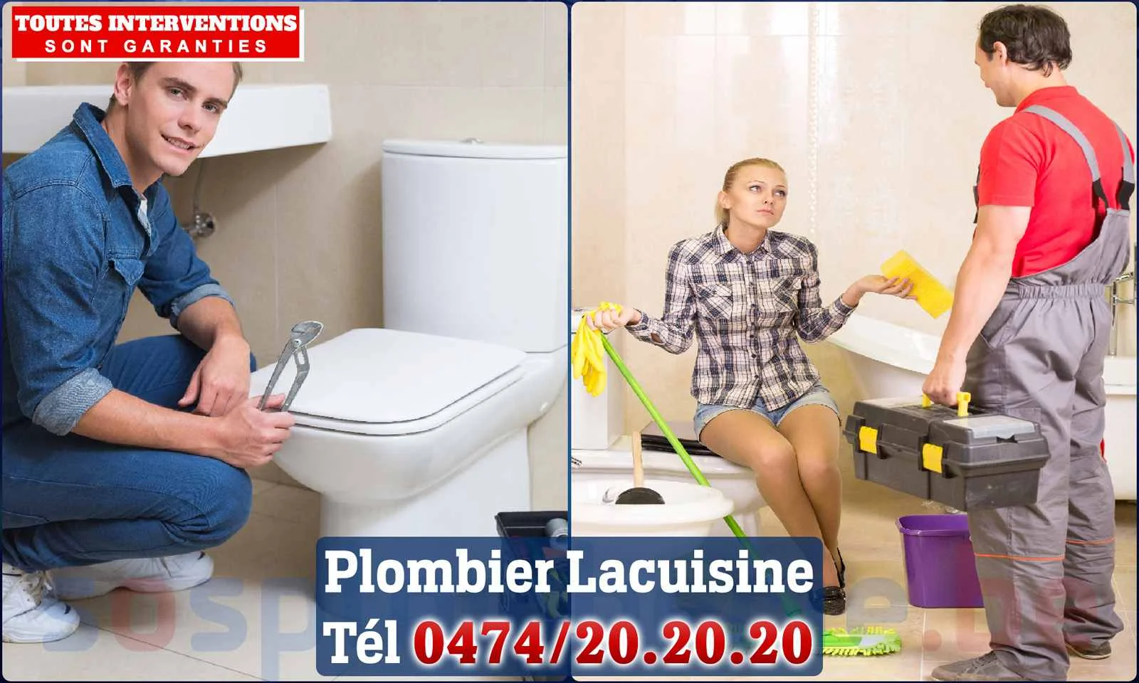 SOS Plomberie - Plombier Lacuisine pour installation et
                    réparation