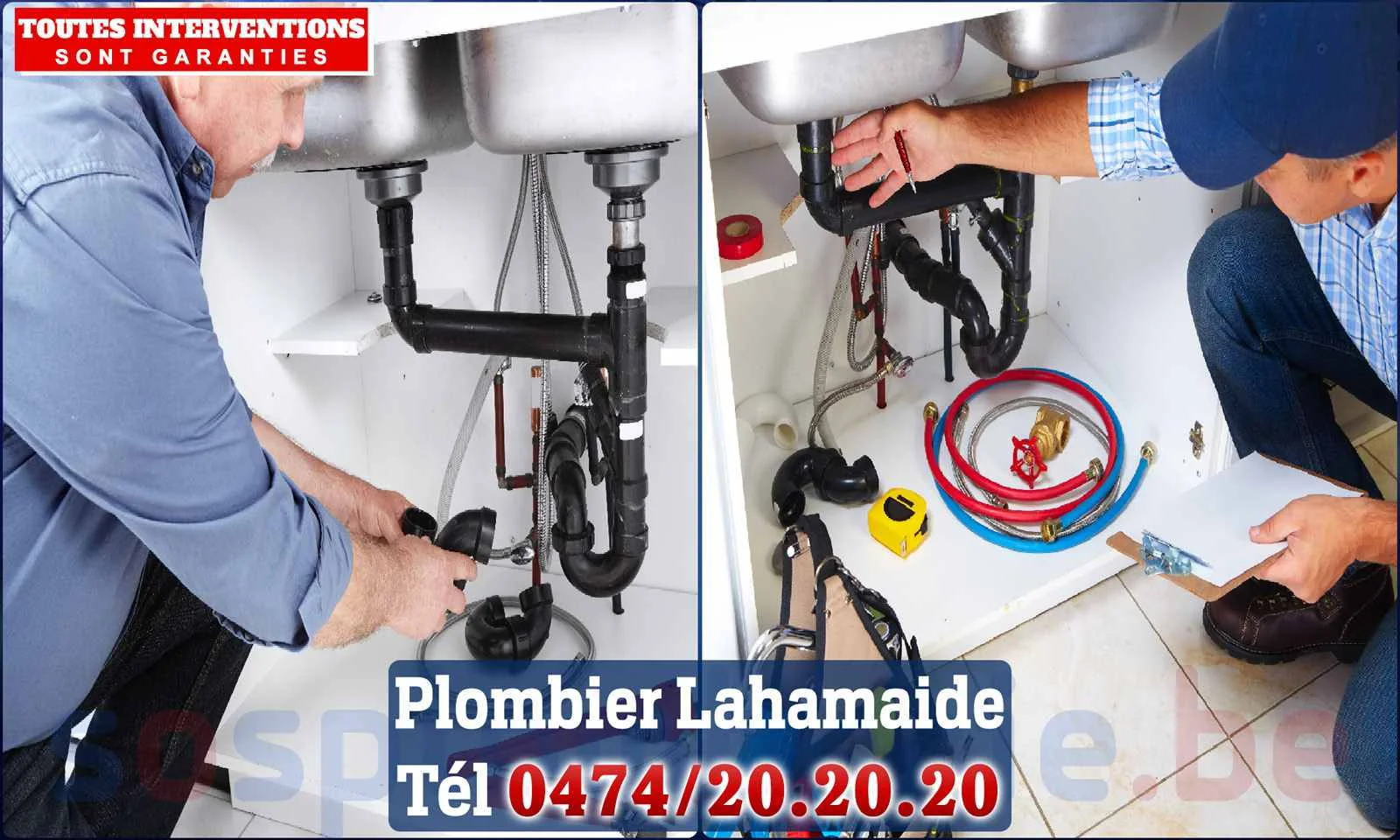 SOS Plomberie - Plombier Lahamaide pour installation et
                    réparation