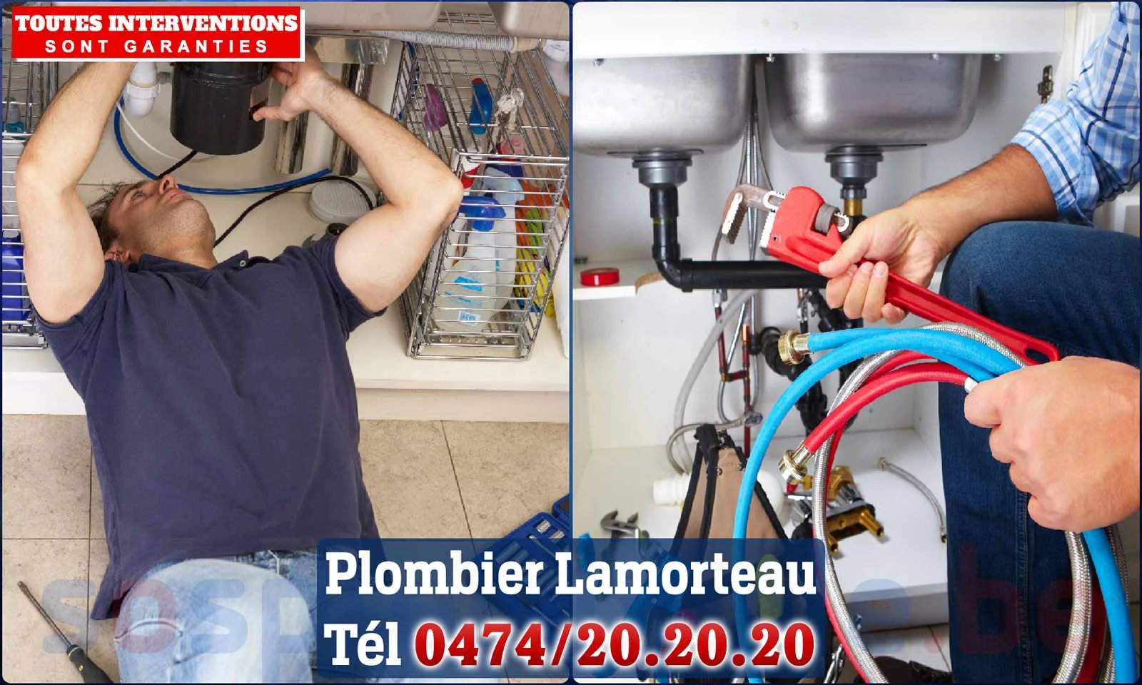 SOS Plomberie - Plombier Lamorteau pour installation et
                    réparation