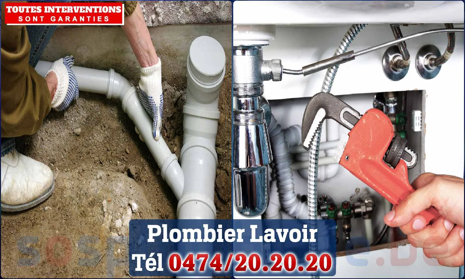 SOS Plomberie - Plombier Lavoir pour installation et
                    réparation