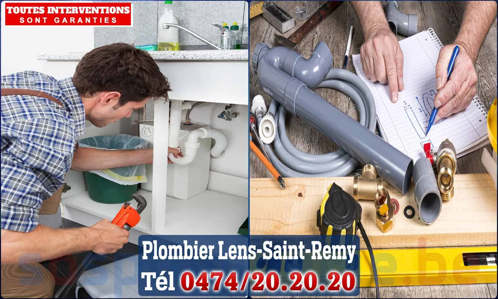 SOS Plomberie - Plombier Lens-Saint-Remy pour installation et
                    réparation