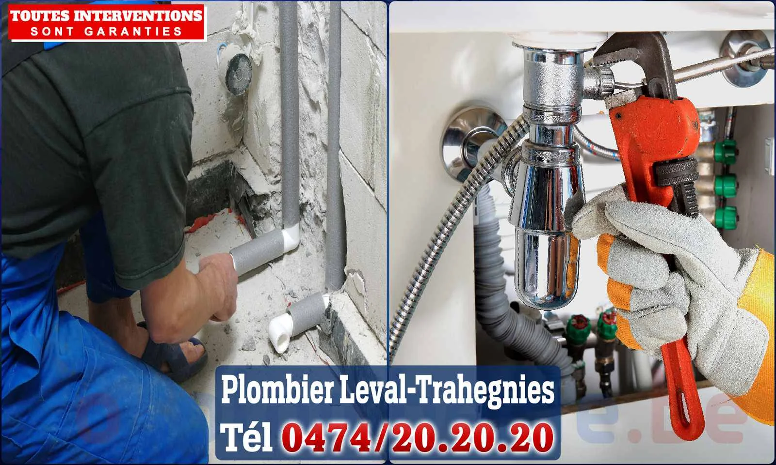 SOS Plomberie - Plombier Leval-Trahegnies pour installation et
                    réparation