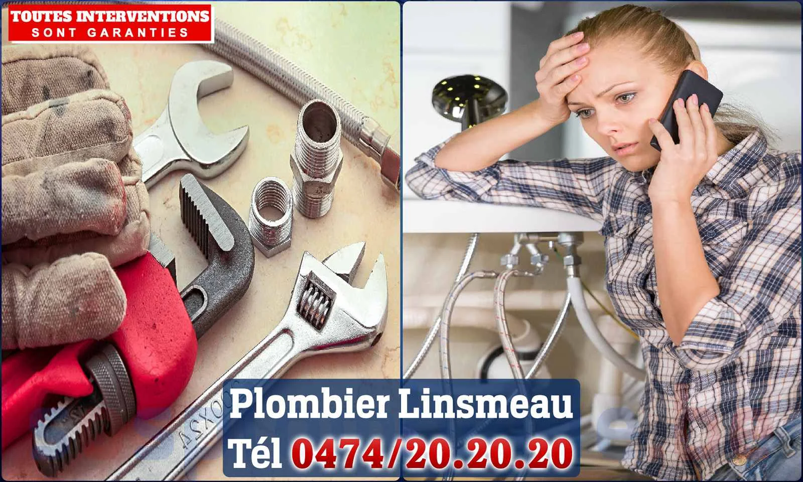SOS Plomberie - Plombier Linsmeau pour installation et
                    réparation