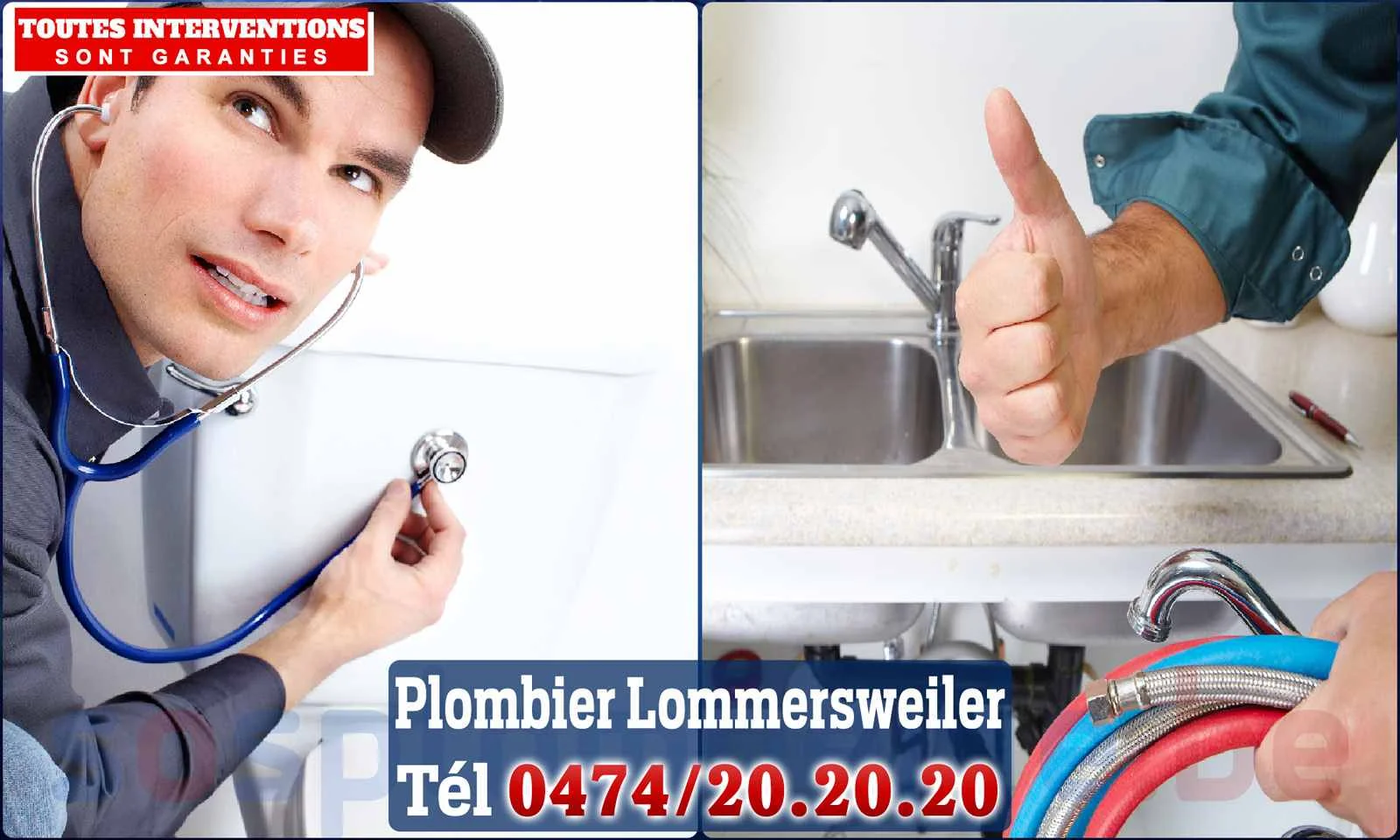 SOS Plomberie - Plombier Lommersweiler pour installation et
                    réparation