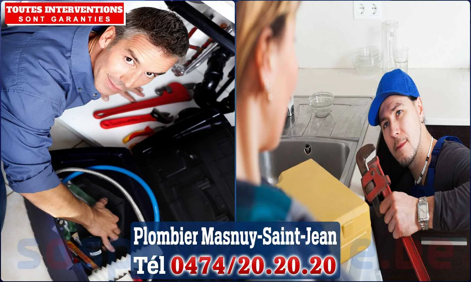 SOS Plomberie - Plombier Masnuy-Saint-Jean pour installation et
                    réparation