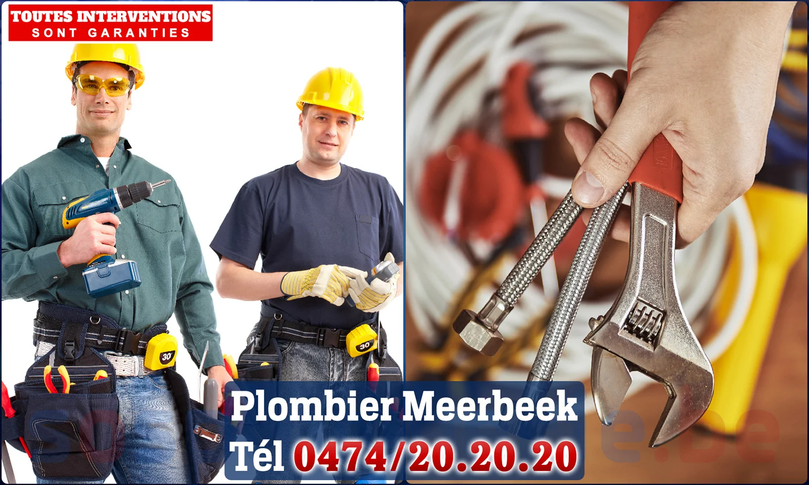 SOS Plomberie - Plombier Meerbeek pour installation et
                    réparation