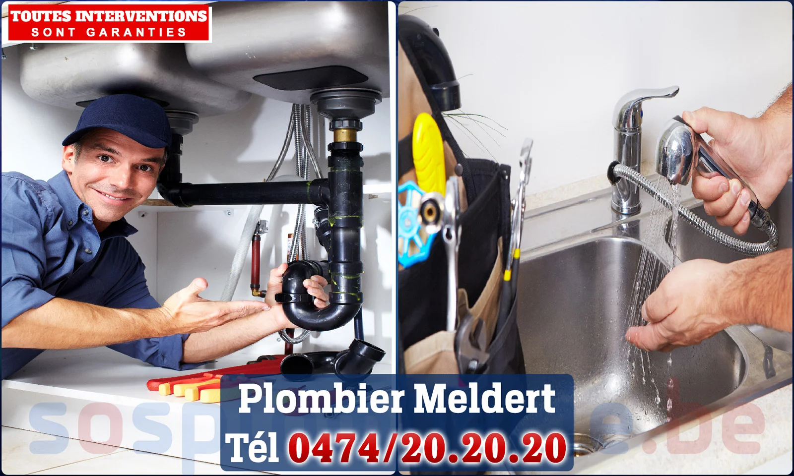 SOS Plomberie - Plombier Meldert pour installation et
                    réparation