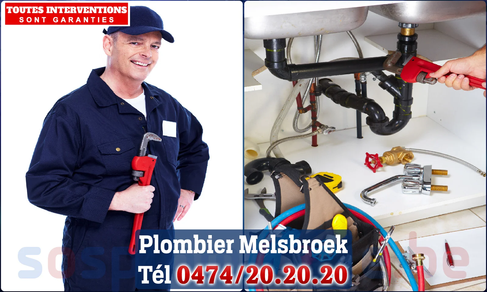 SOS Plomberie - Plombier Melsbroek pour installation et
                    réparation