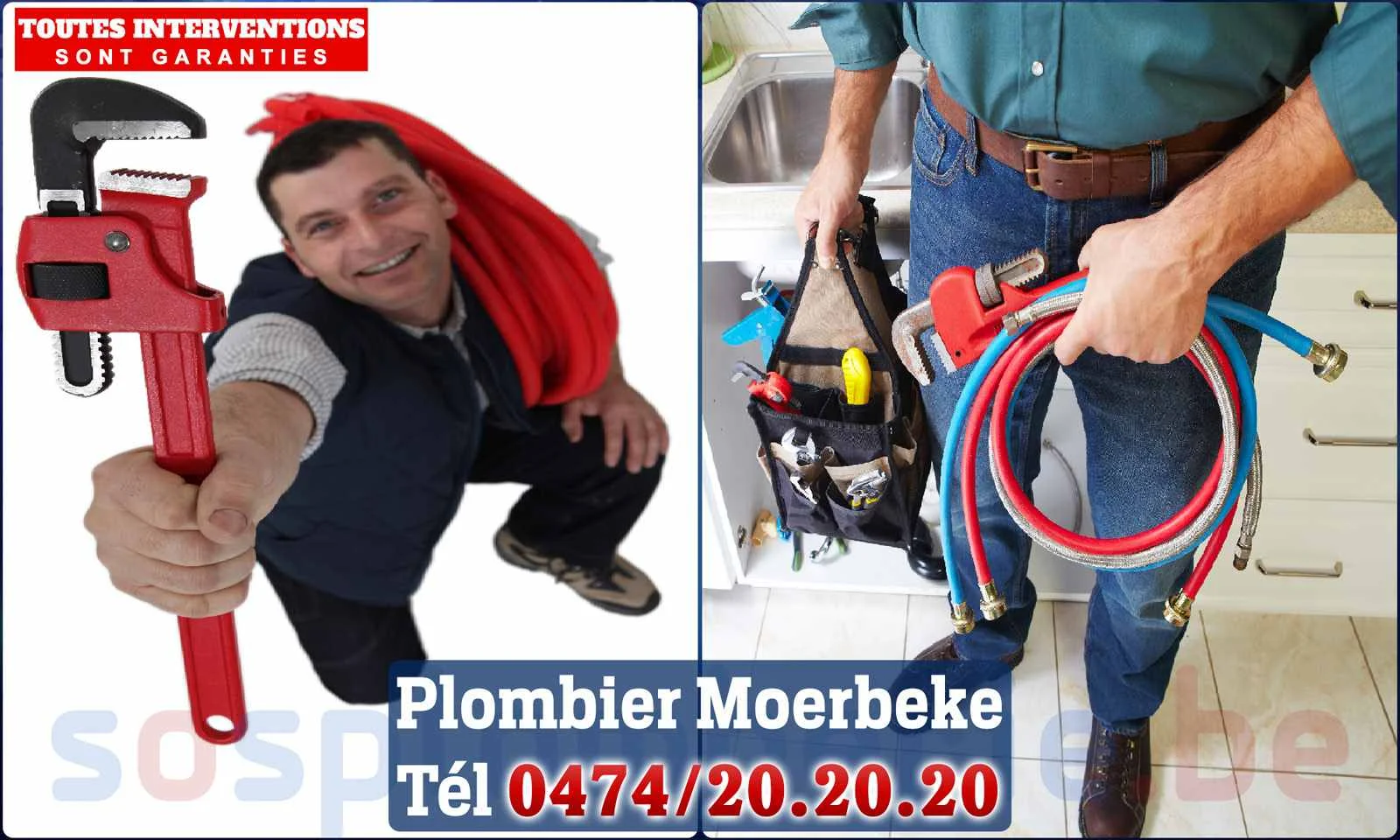 SOS Plomberie - Plombier Moerbeke pour installation et réparation