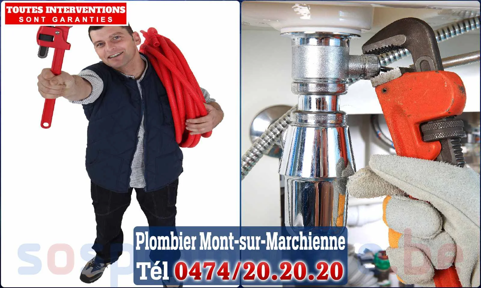SOS Plomberie - Plombier Mont-sur-Marchienne pour installation et
                    réparation