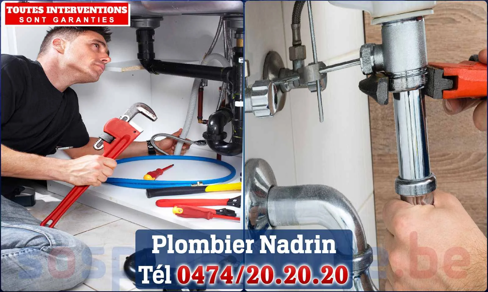 SOS Plomberie - Plombier Nadrin pour installation et
                    réparation