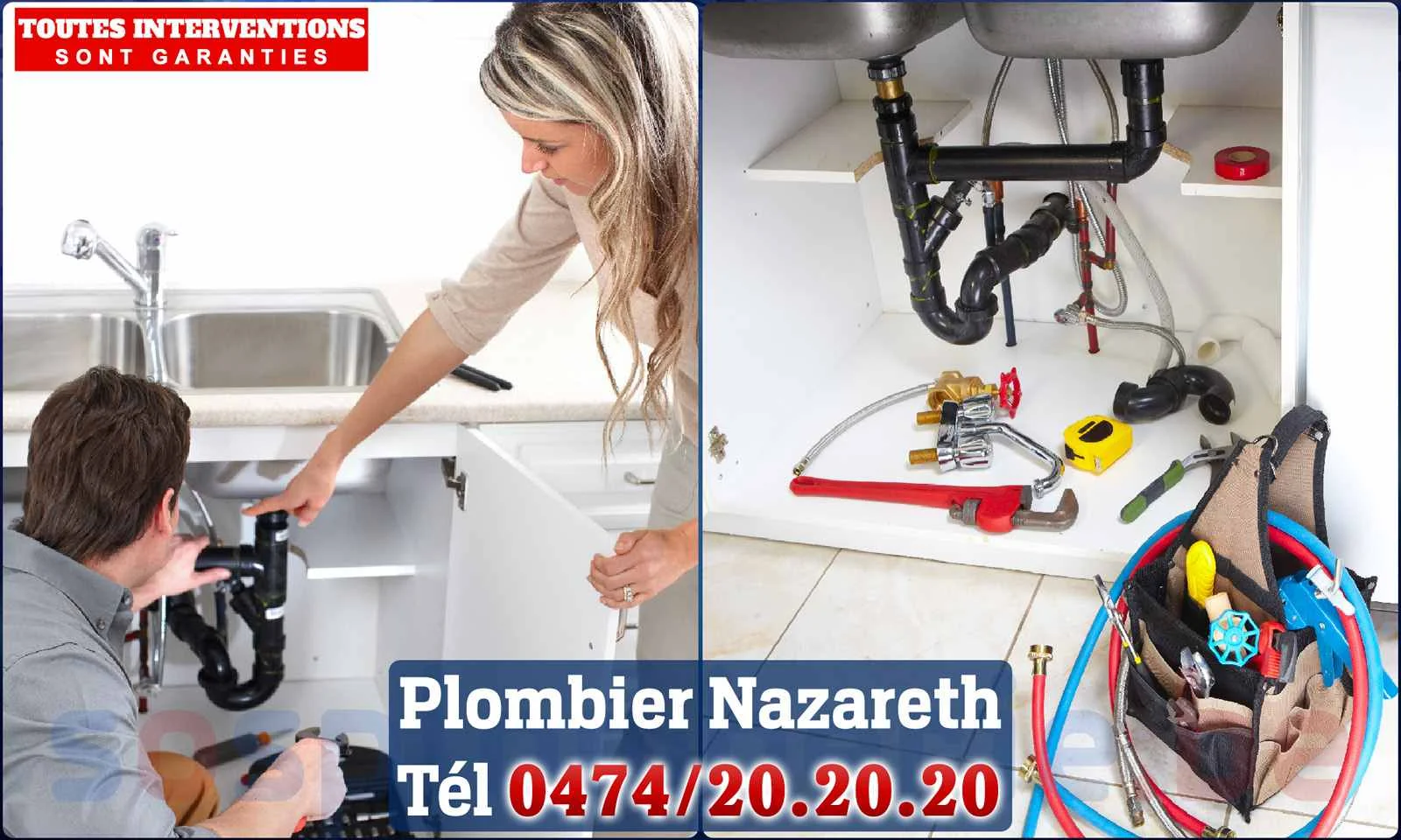 SOS Plomberie - Plombier Nazareth pour installation et réparation