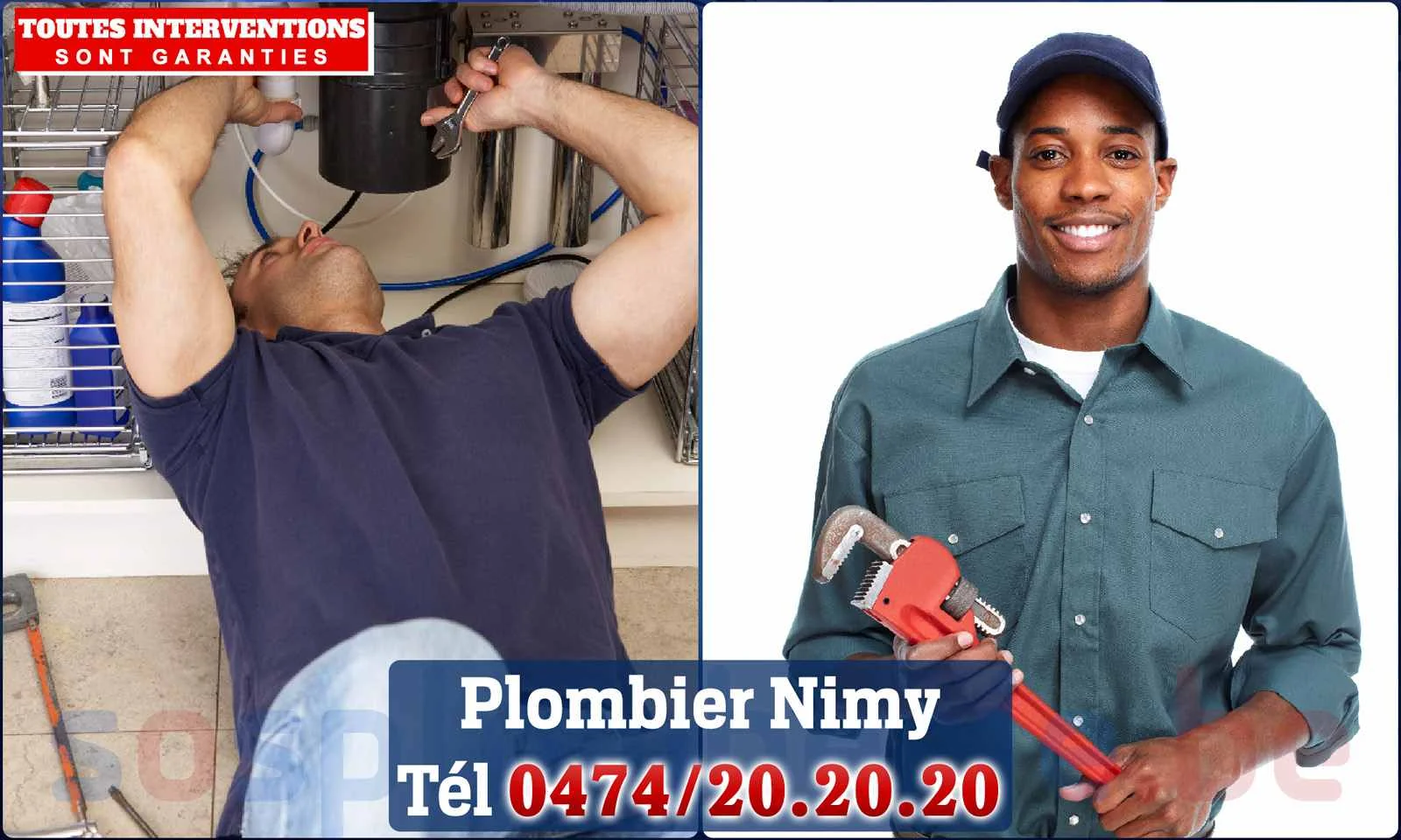 SOS Plomberie - Plombier Nimy pour installation et
                    réparation
