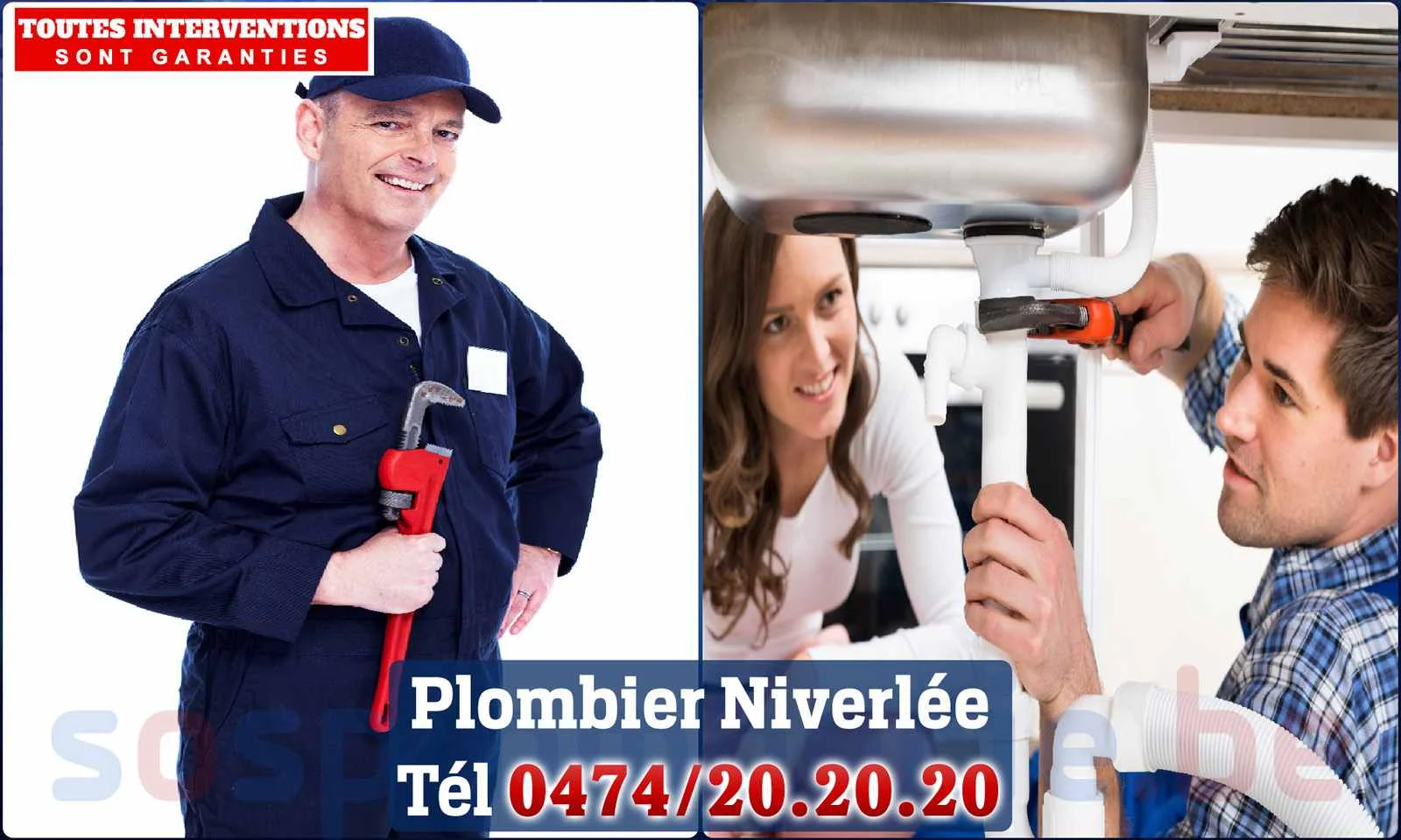 SOS Plomberie - Plombier Niverlée pour installation et
                    réparation