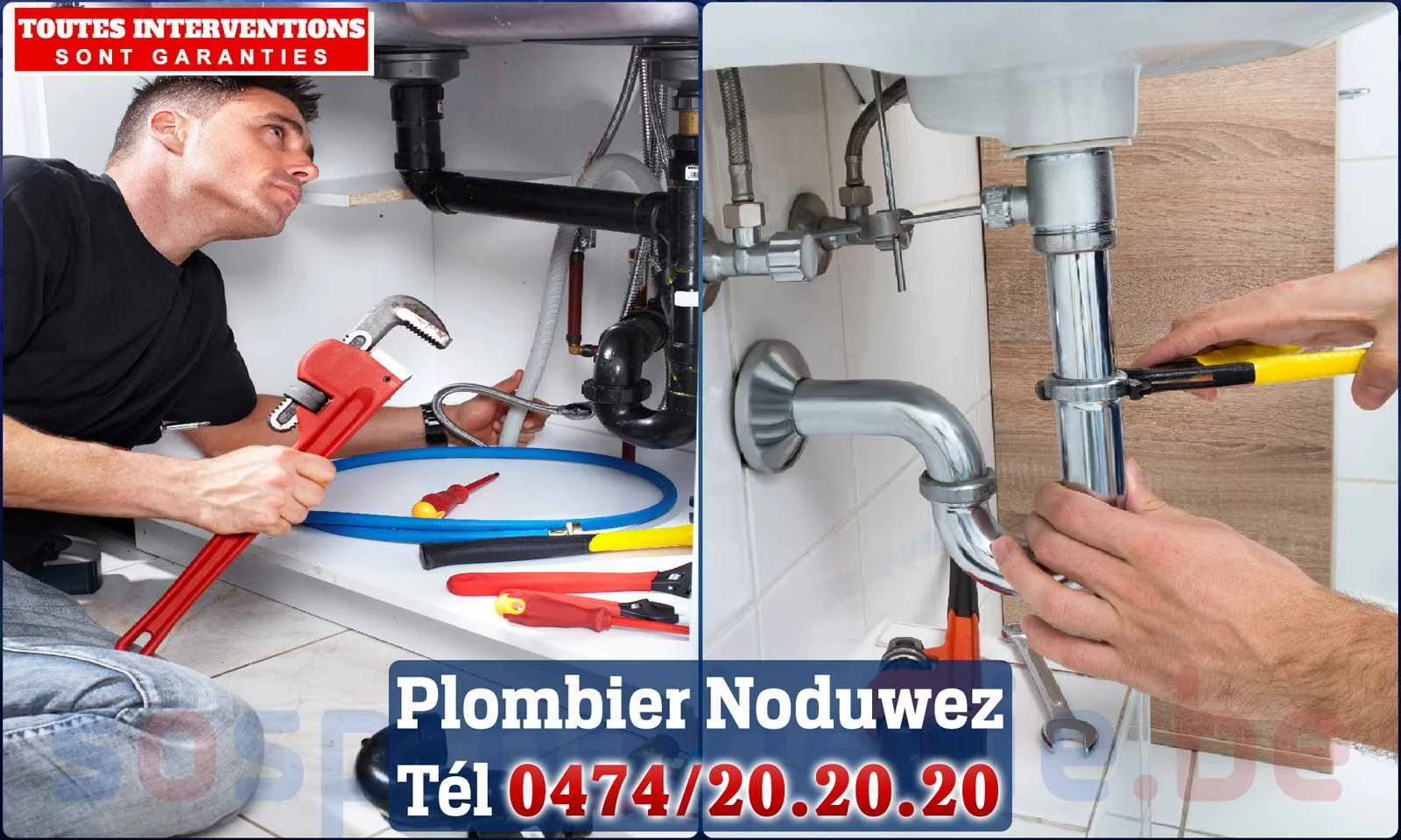 SOS Plomberie - Plombier Noduwez pour installation et
                    réparation