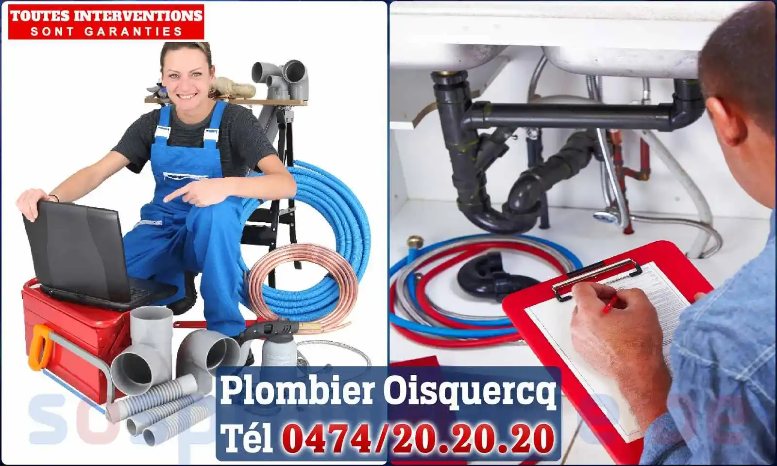 SOS Plomberie - Plombier Oisquercq pour installation et
                    réparation