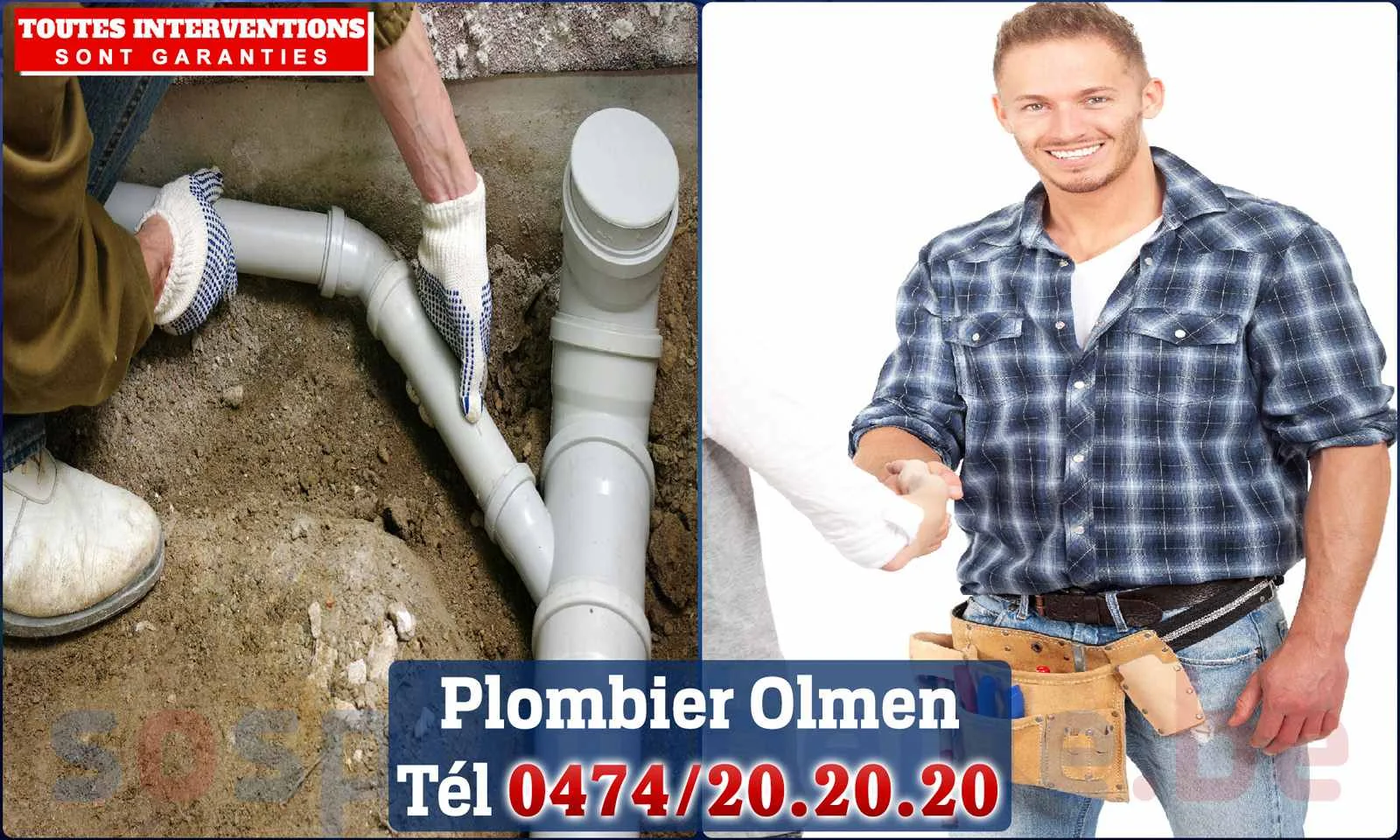 SOS Plomberie - Plombier Olmen pour installation et
                    réparation