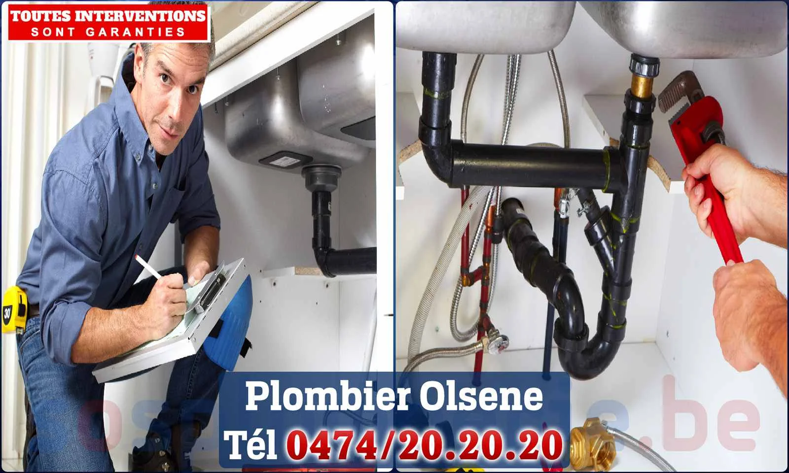 SOS Plomberie - Plombier Olsene pour installation et
                    réparation