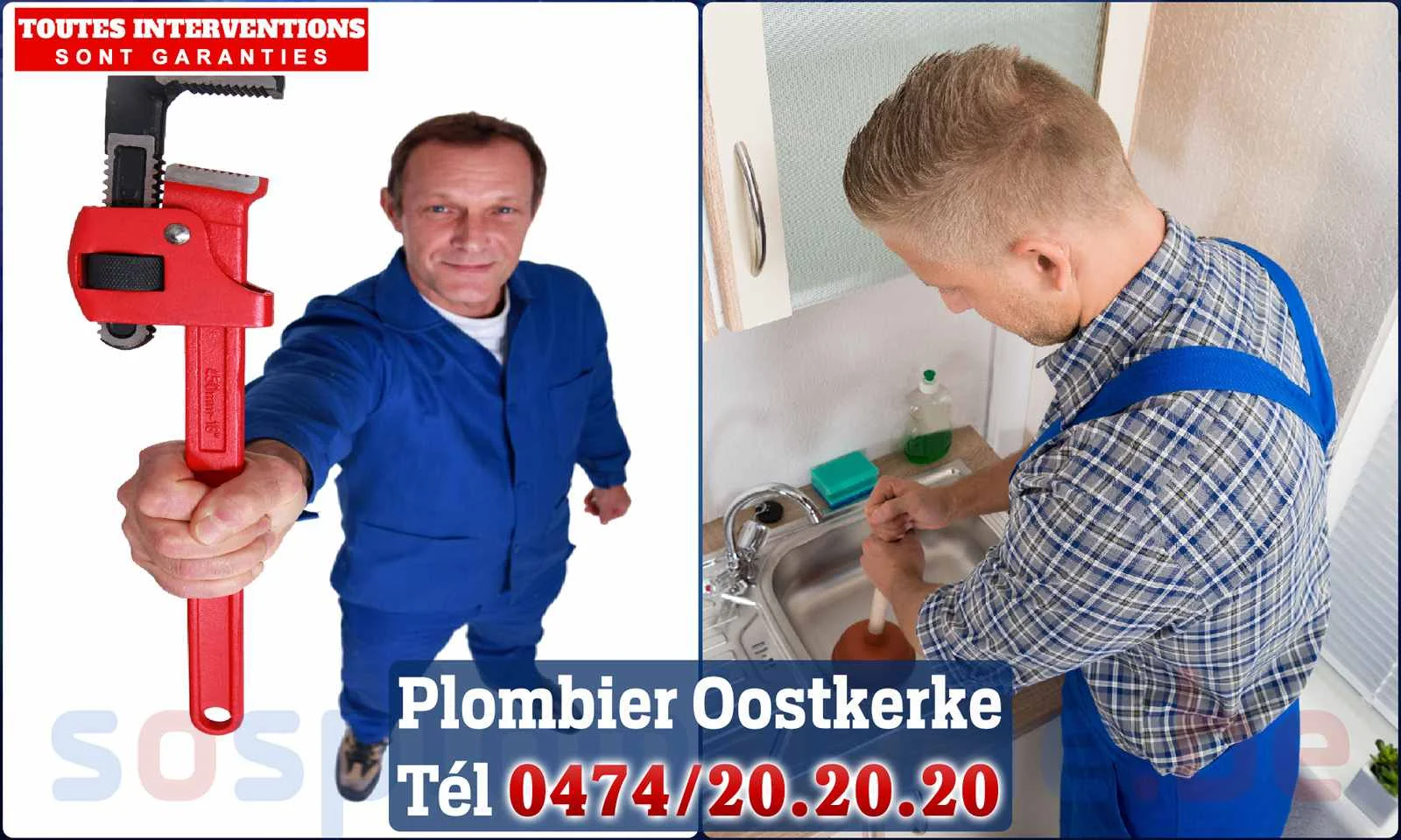 SOS Plomberie - Plombier Oostkerke pour installation et
                    réparation