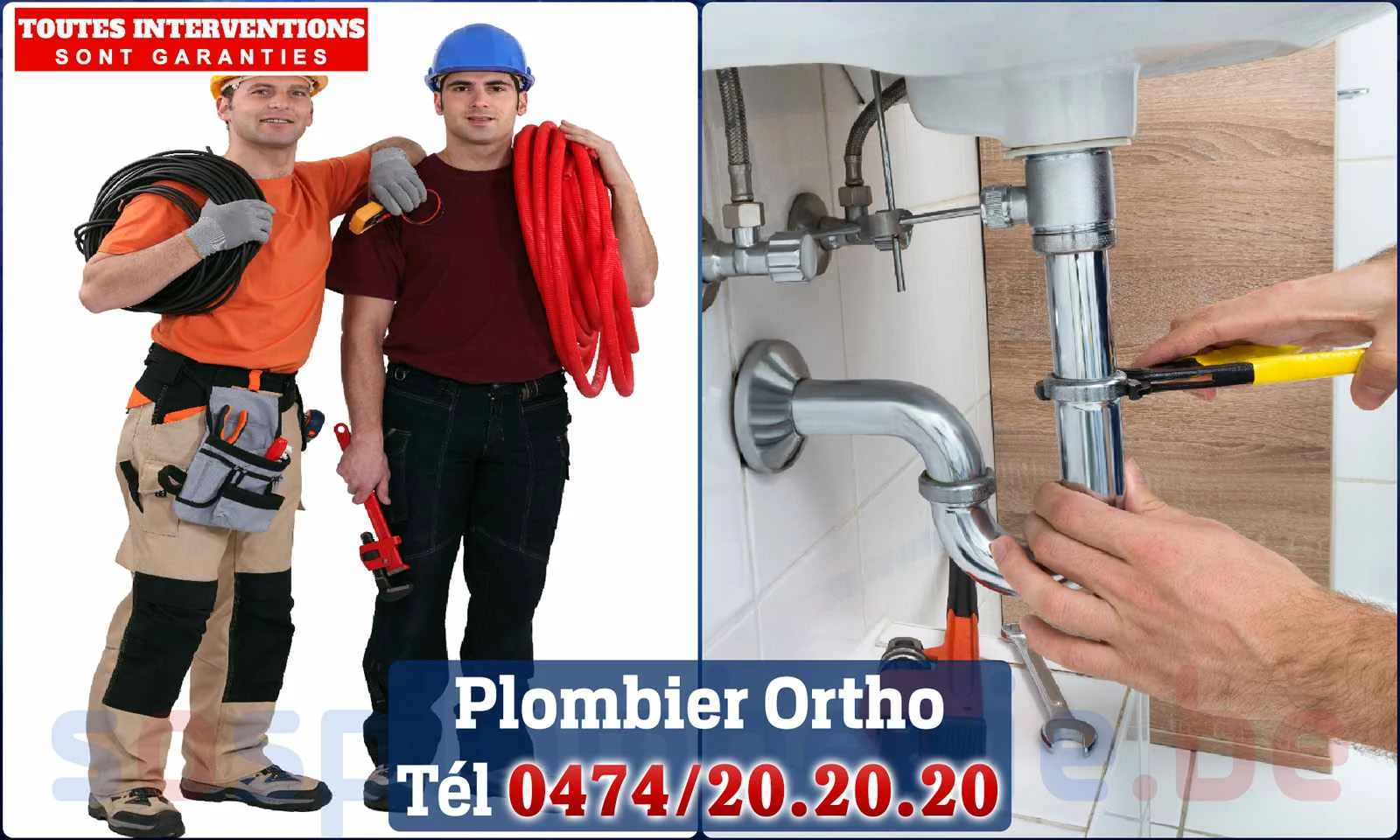 SOS Plomberie - Plombier Ortho pour installation et
                    réparation