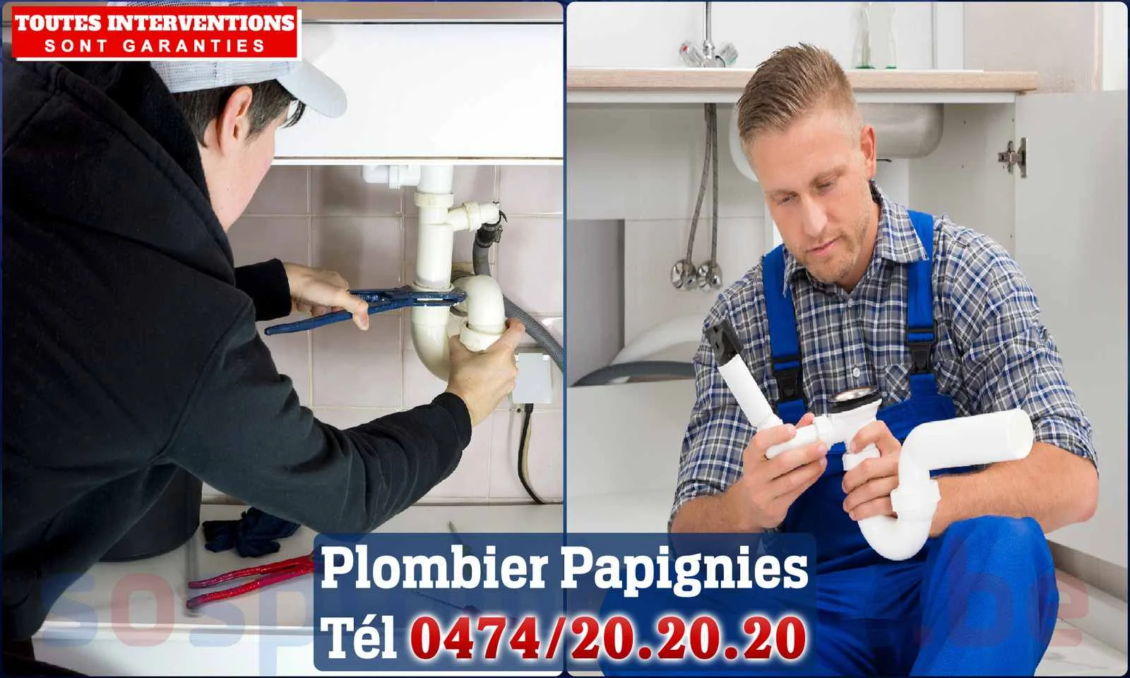 SOS Plomberie - Plombier Papignies pour installation et
                    réparation