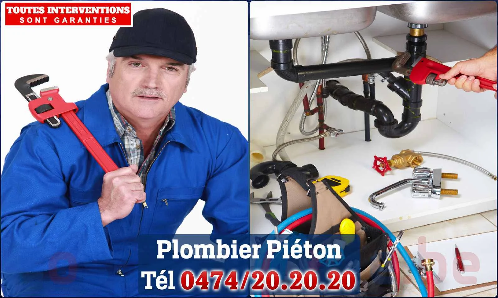 SOS Plomberie - Plombier Piéton pour installation et
                    réparation
