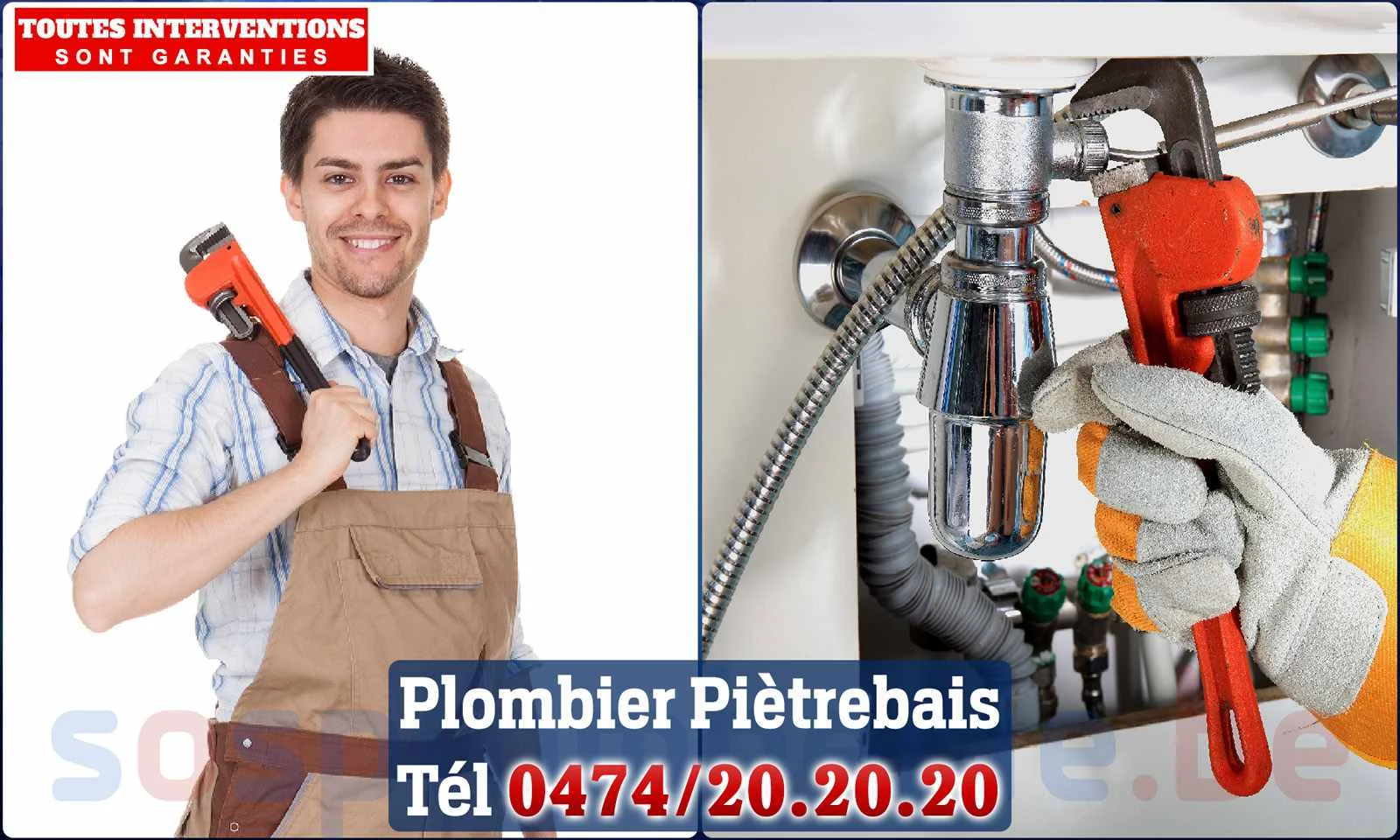 SOS Plomberie - Plombier Piétrebais pour installation et
                    réparation