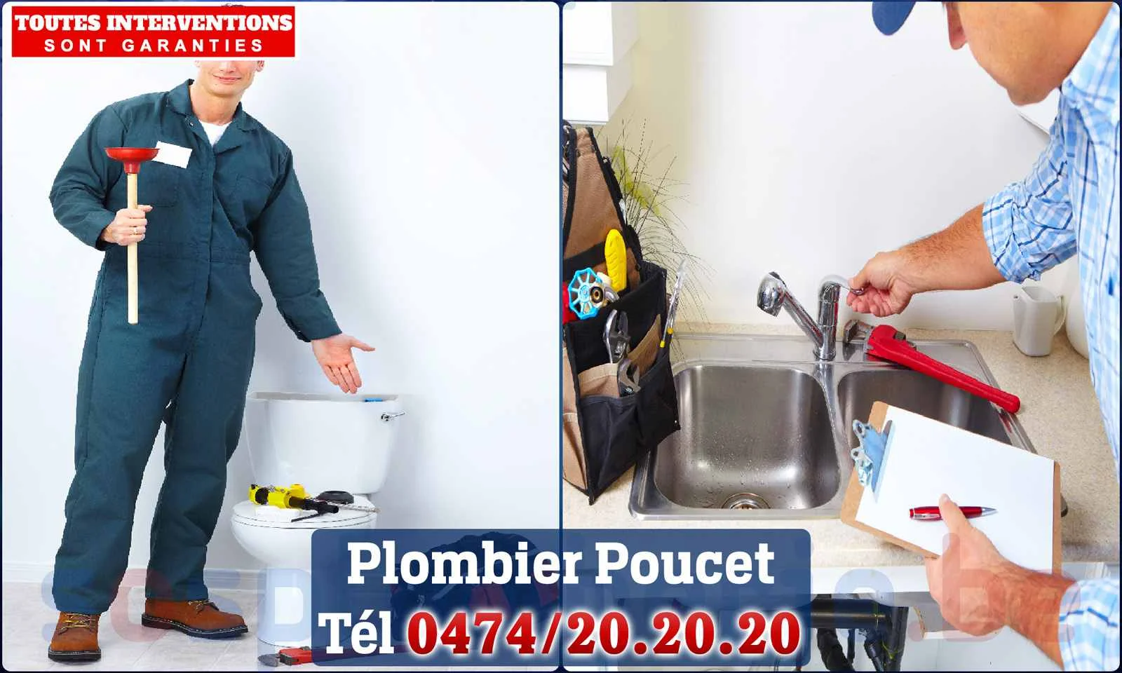 SOS Plomberie - Plombier Poucet pour installation et
                    réparation