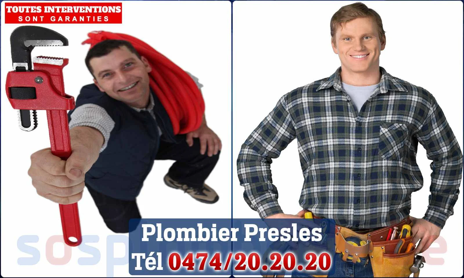 SOS Plomberie - Plombier Presles pour installation et
                    réparation