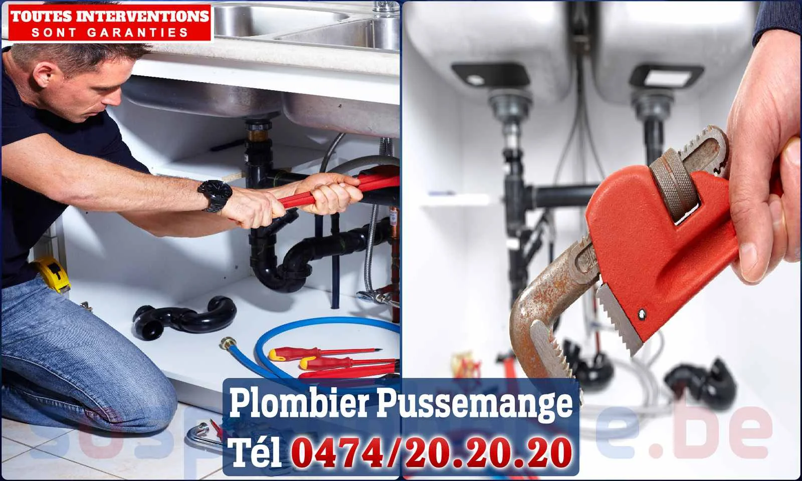 SOS Plomberie - Plombier Pussemange pour installation et
                    réparation