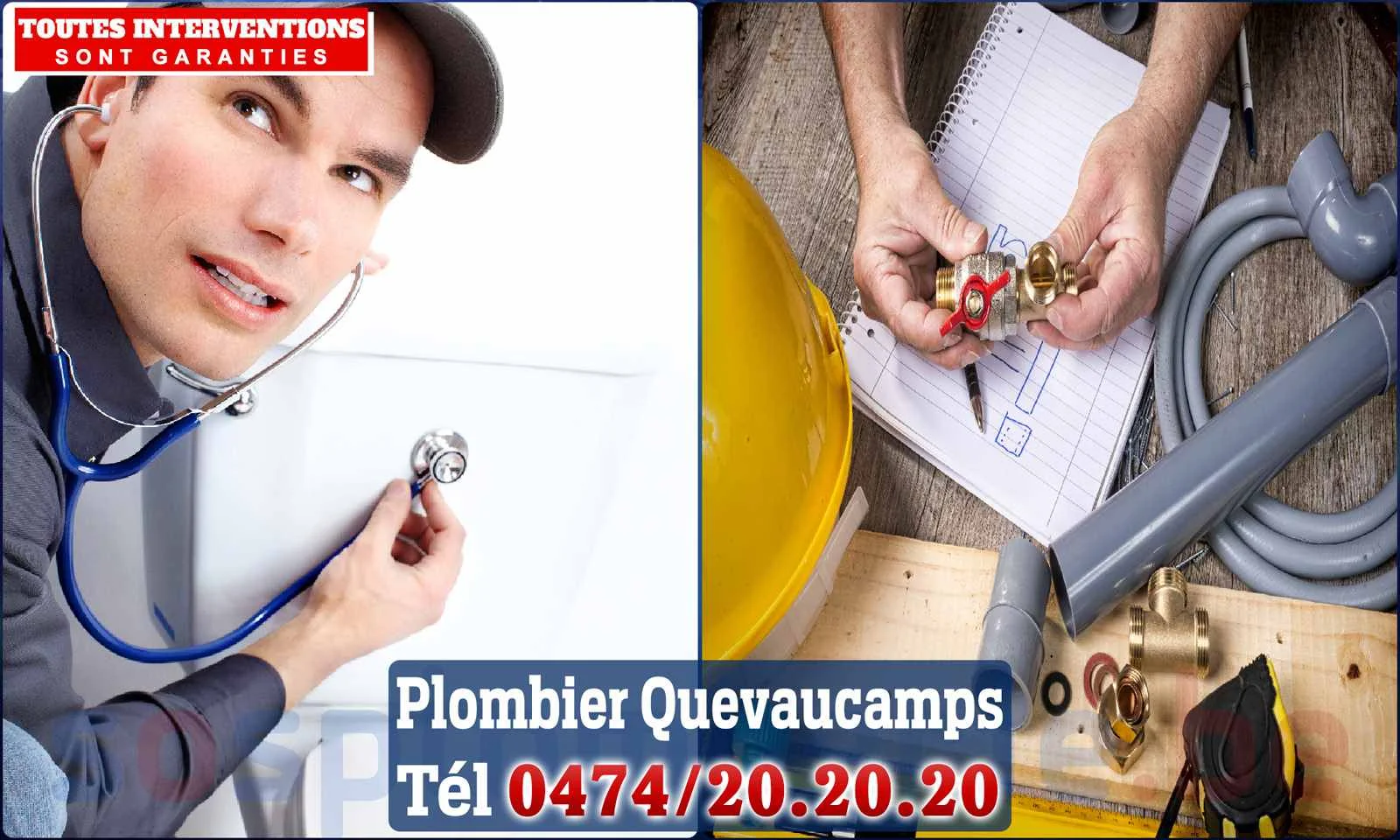 SOS Plomberie - Plombier Quevaucamps pour installation et
                    réparation