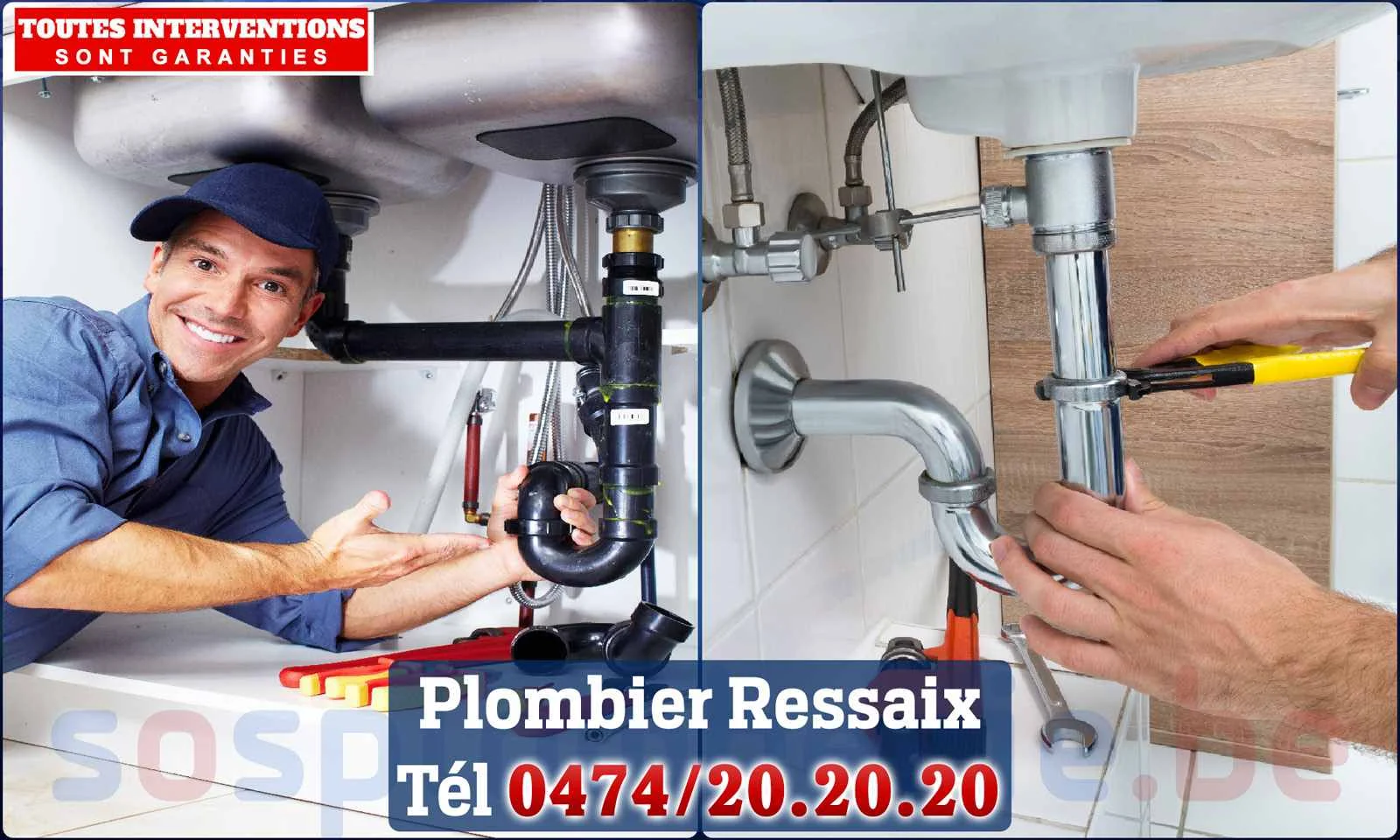 SOS Plomberie - Plombier Ressaix pour installation et
                    réparation