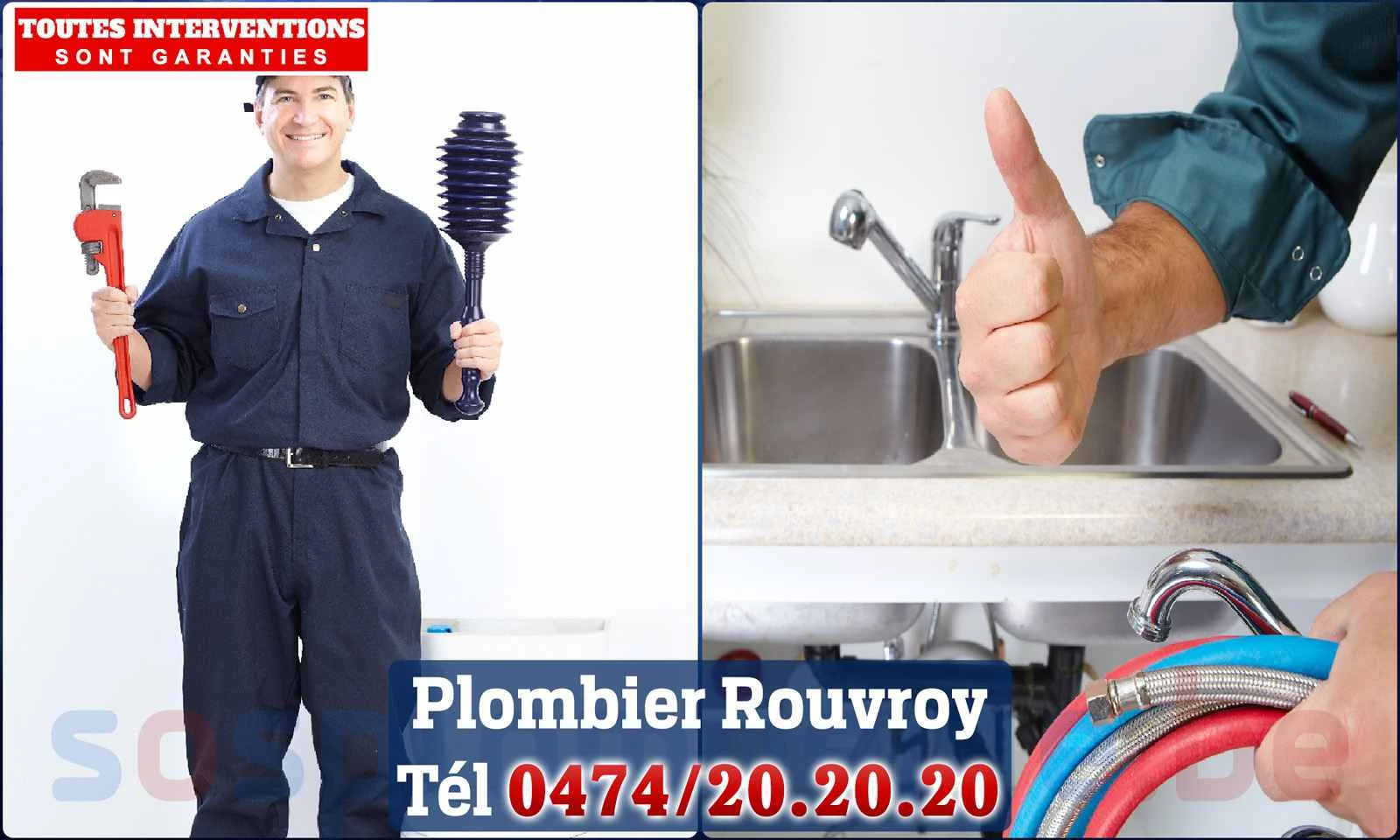 SOS Plomberie - Plombier Rouvroy pour installation et réparation