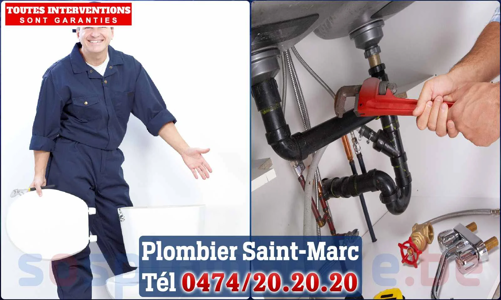 SOS Plomberie - Plombier Saint-Marc pour installation et
                    réparation