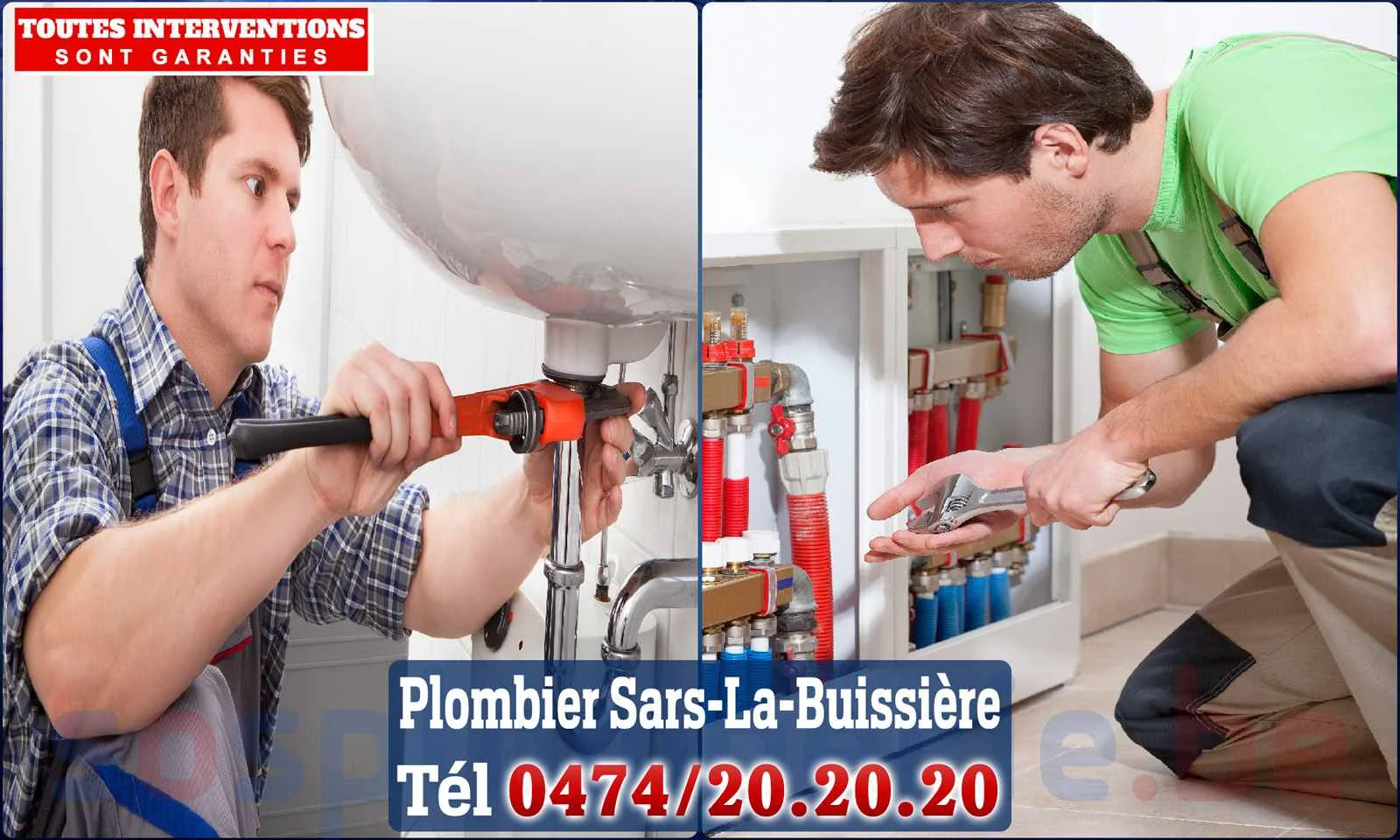 SOS Plomberie - Plombier Sars-la-Buissière pour installation et
                    réparation