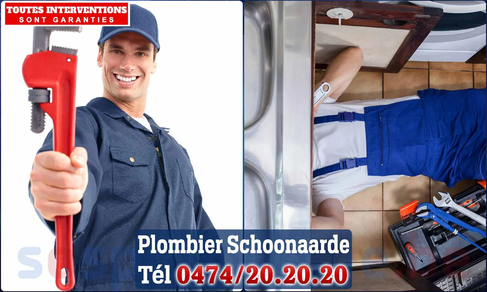 SOS Plomberie - Plombier Schoonaarde pour installation et
                    réparation