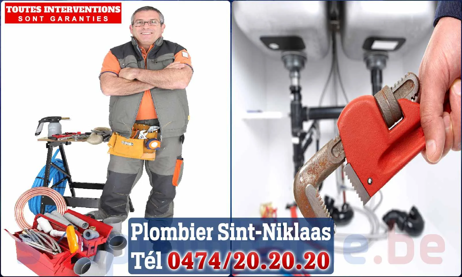 SOS Plomberie - Plombier Saint-Nicolas (Sint-Niklaas) pour installation et réparation