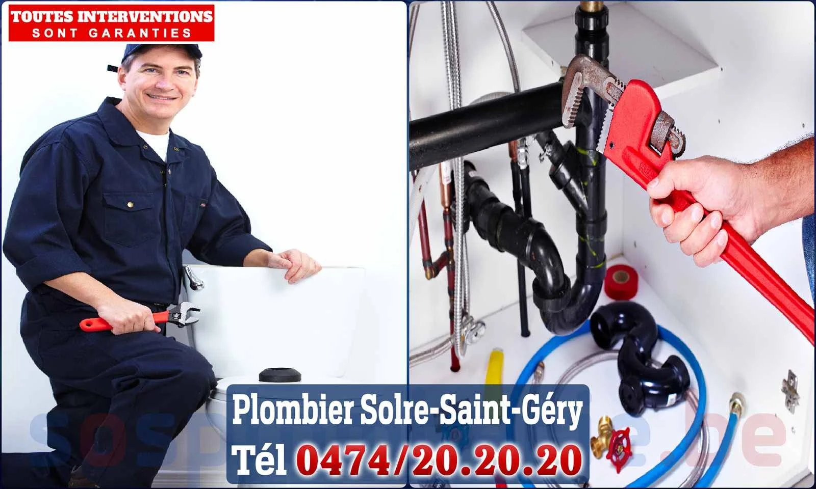 SOS Plomberie - Plombier Solre-Saint-Géry pour installation et
                    réparation